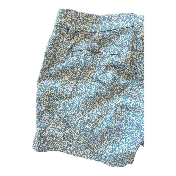 J Crew Womens Size 00 3 1/2" Inseam Flat Front Chino Shorts Blue Patterned - Picture 7 of 8